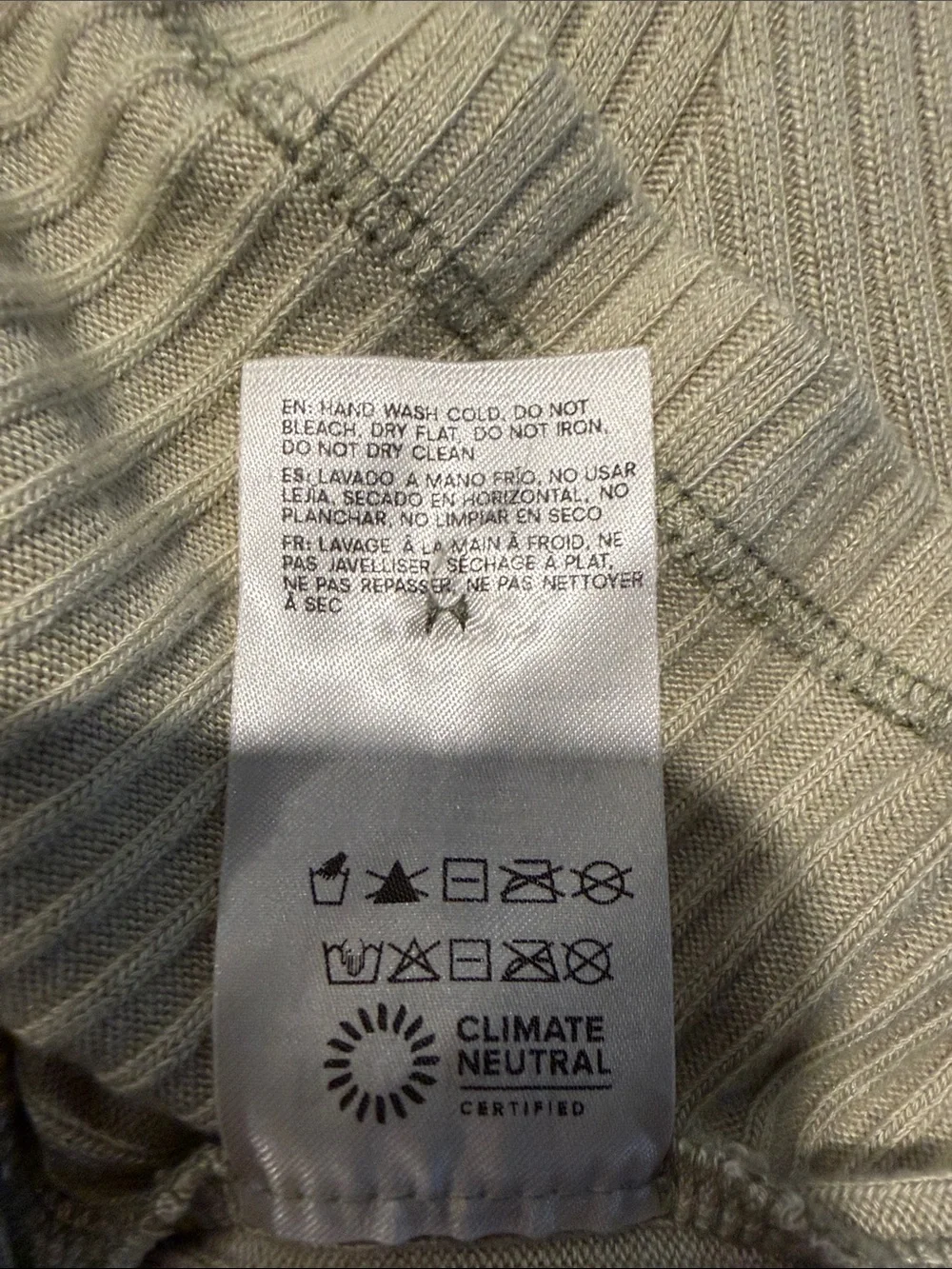 Reformation light green Button-Front Ribbed Top - Picture 7 of 8